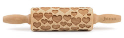 Rolling pin 3D motif "Hearts", different sizes