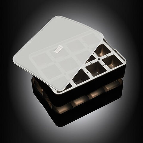 Ice cube mold 4x4cm black transparent