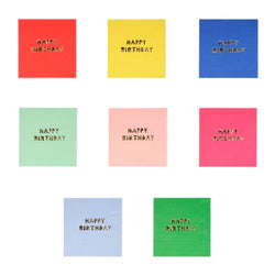 Kleine Papierservietten "Happy Birthday" (16 Stück)