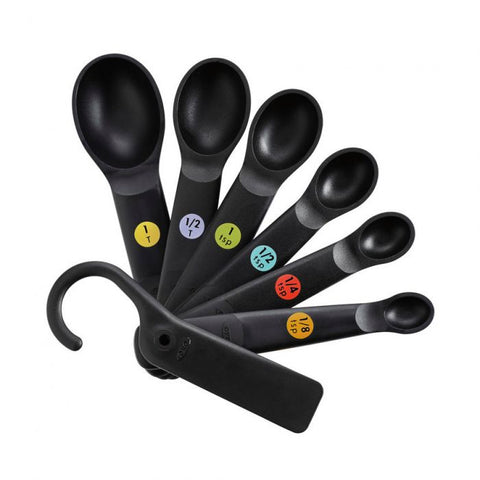 OXO set of 7 measuring spoons, black n