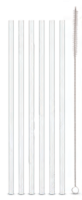 Glass drinking straw set (6 pieces), different styles